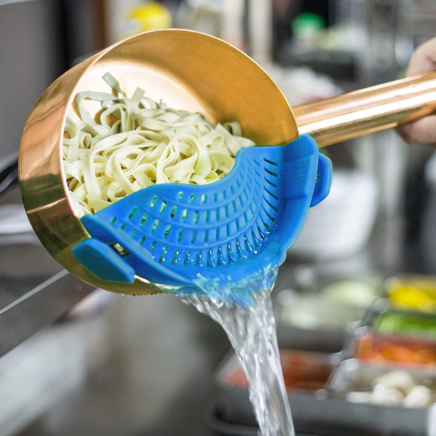 Clip On Silicone Strainer, Pasta Strainer, Clip on Food Strainer, Kitchen Strainer Clip On Silicone Strainer, Pasta Strainer, Clip on Food Strainer, Kitchen Strainer